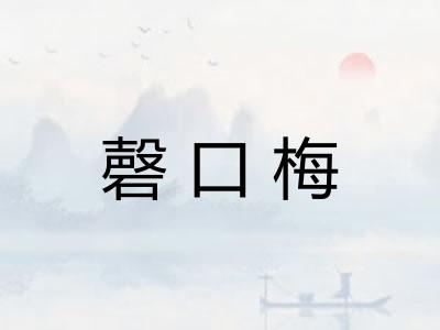 磬口梅