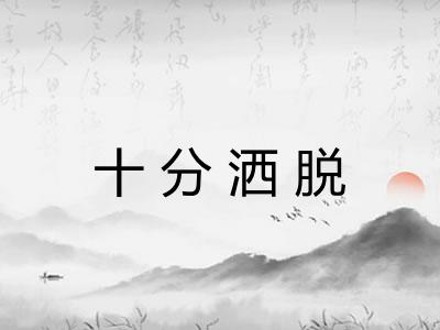 十分洒脱