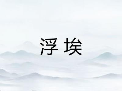 浮埃