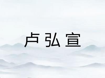 卢弘宣
