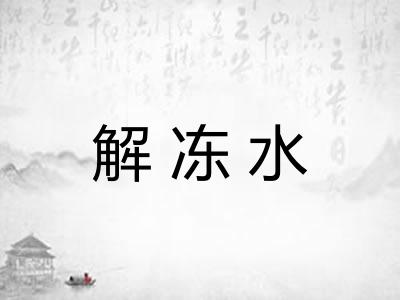 解冻水