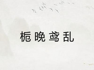 栀晚鸢乱