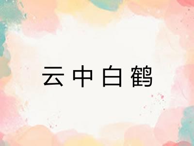 云中白鹤
