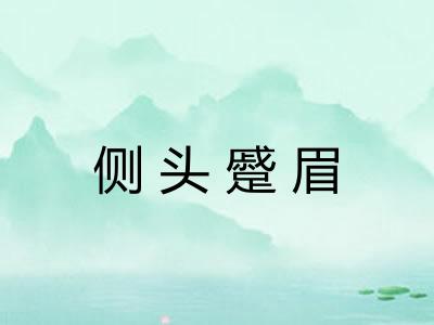 侧头蹙眉