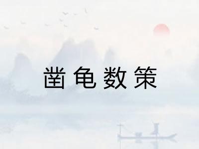 凿龟数策