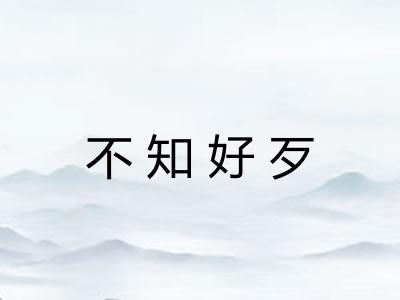 不知好歹