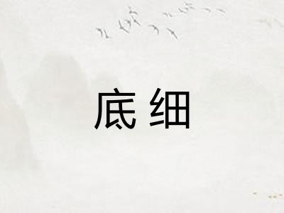 底细