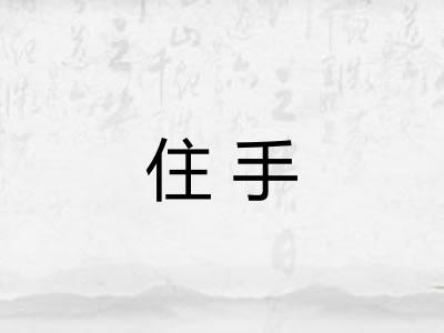 住手