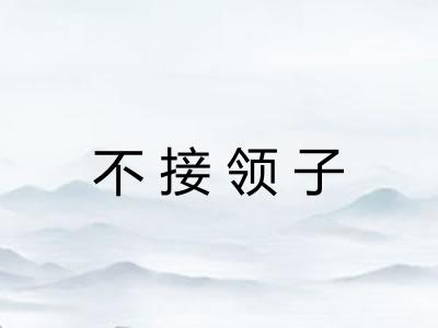 不接领子
