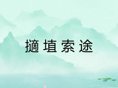 擿埴索途