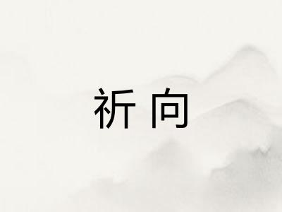 祈向