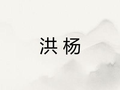 洪杨