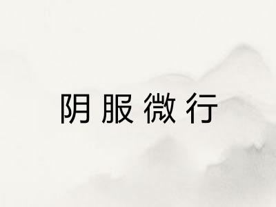 阴服微行