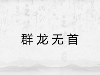 群龙无首