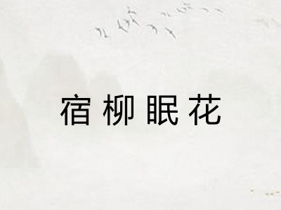 宿柳眠花