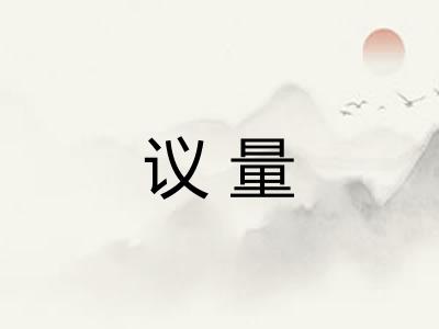 议量