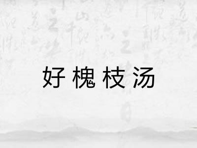 好槐枝汤