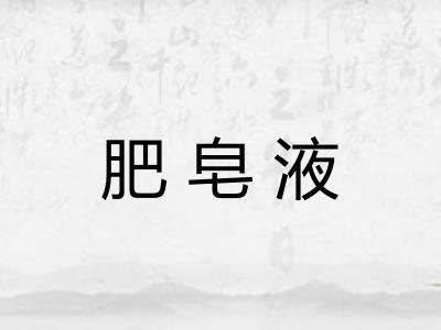 肥皂液