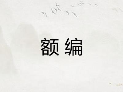 额编
