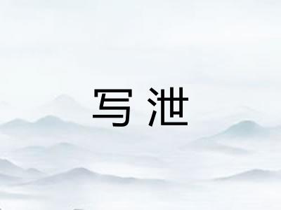 写泄