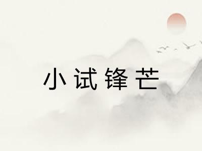 小试锋芒