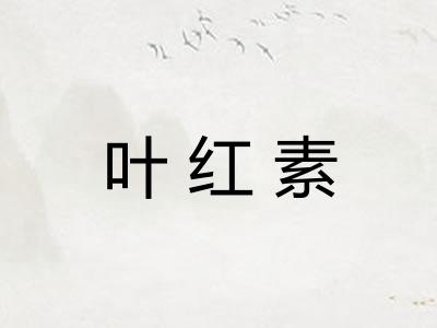 叶红素