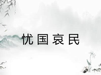 忧国哀民