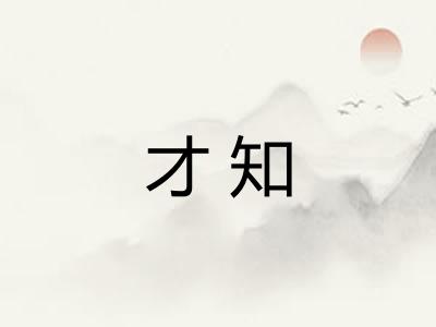 才知