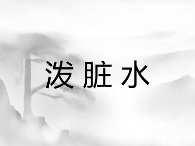 泼脏水