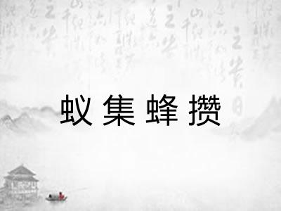 蚁集蜂攒