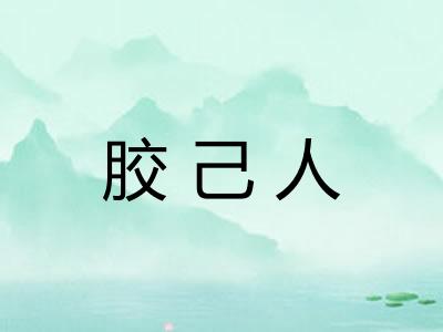 胶己人