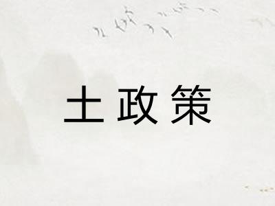 土政策