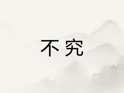 不究