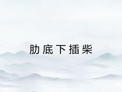 肋底下插柴