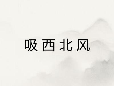 吸西北风