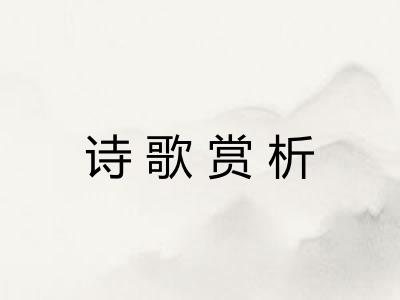 诗歌赏析
