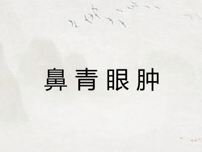 鼻青眼肿
