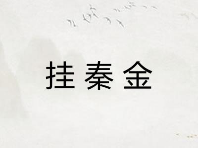 挂秦金