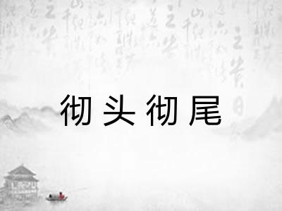 彻头彻尾