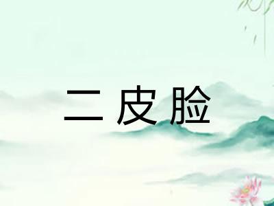 二皮脸