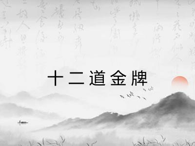 十二道金牌