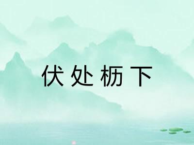 伏处枥下
