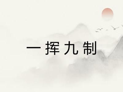 一挥九制