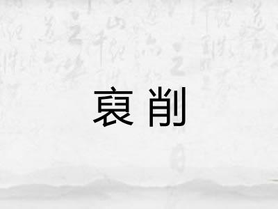 裒削