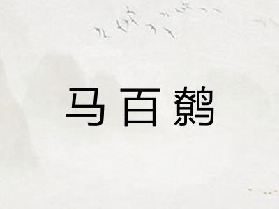 马百鹩