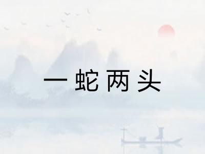 一蛇两头