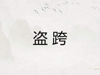 盗跨