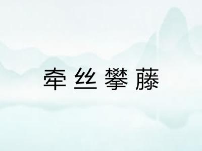 牵丝攀藤