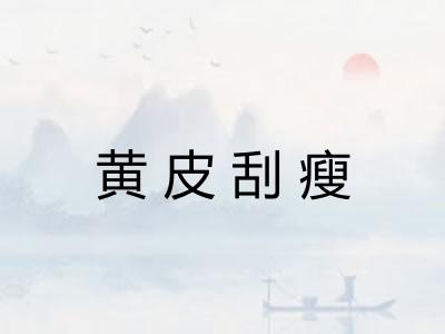 黄皮刮瘦