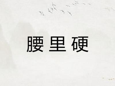 腰里硬